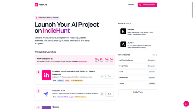 IndieHunt - AI-Powered Launch Platform screenshot 2