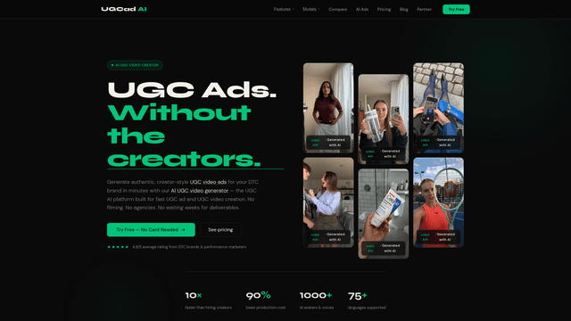 UGCad AI - #1 AI UGC Video Ad Generator for E-Commerce screenshot 1