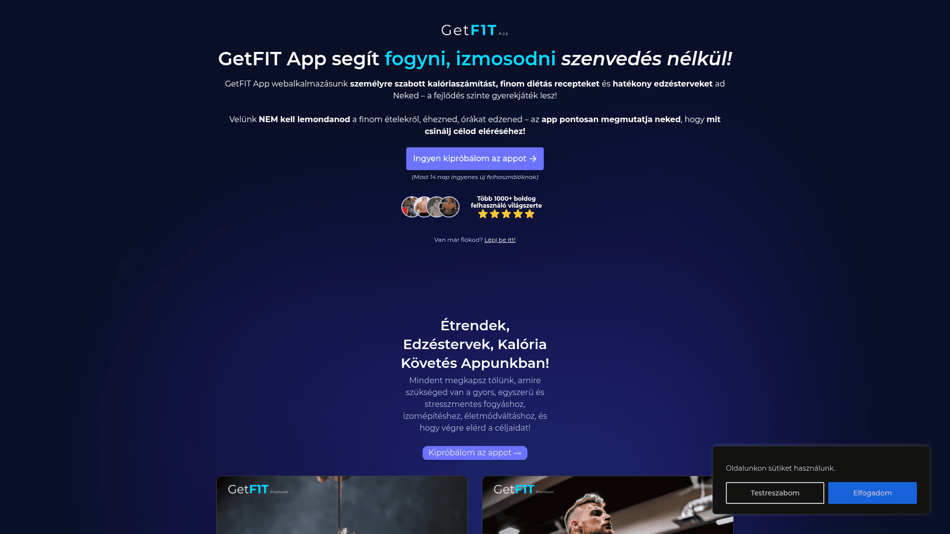 GetFIT App – Legjobb Kalória Kalkulátor és Étrend Fogyásra screenshot 1