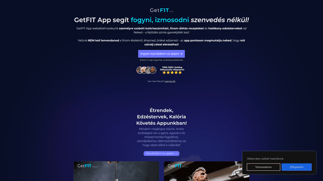GetFIT App – Legjobb Kalória Kalkulátor és Étrend Fogyásra screenshot 1