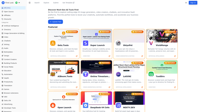 First Look - Discover Next-Gen AI Tools & SaaS screenshot 2