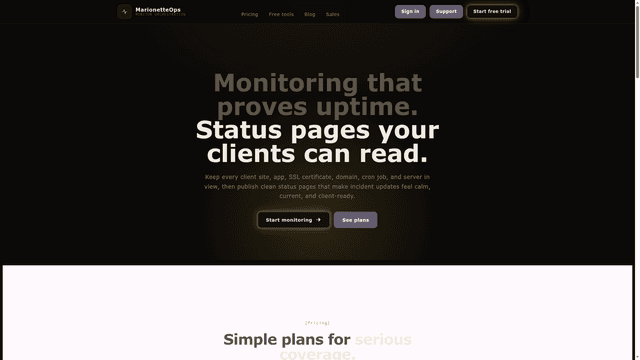 Server Monitoring & Ops Observability | MarionetteOps screenshot 2