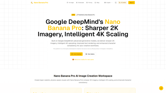 Nano Banana Pro - AI Image Generator | Free Trial screenshot 1