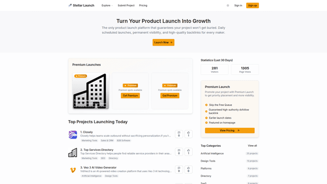 Stellar Launch screenshot 2