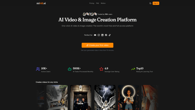 mivid.ai screenshot 1