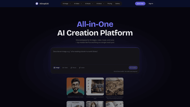 AISnapEdit - AI Image, Video, Music & Voice Generator screenshot 1