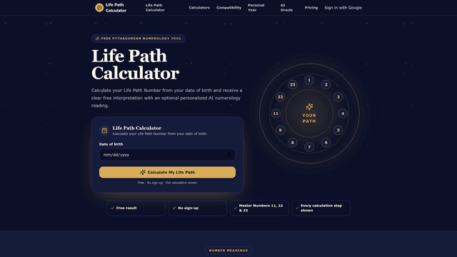 Life Path Calculator screenshot 2