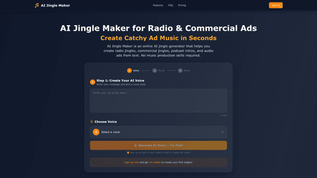 Free AI Jingle Maker - Create Radio Jingles screenshot 2