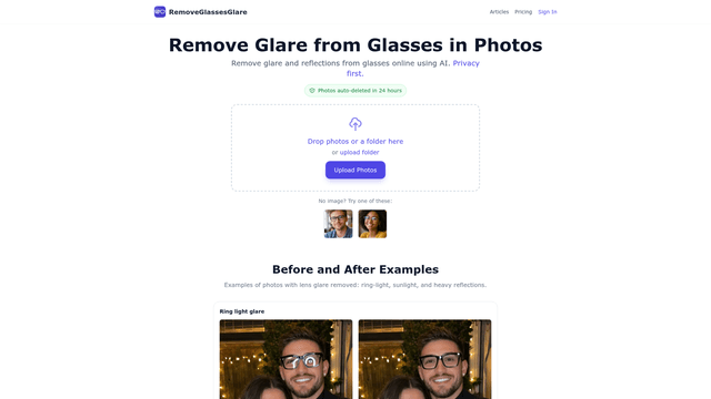 RemoveGlassesGlare screenshot 2