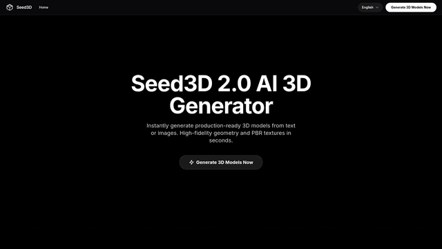Seed3D 2.0 - AI Text & Image to 3D Model Generator screenshot 1