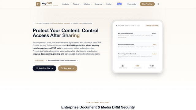 VeryDRM Content Security Platform screenshot 2