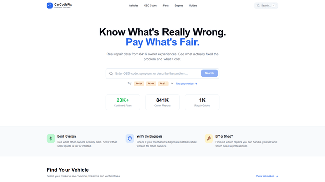 CarCodeFix - Real Fixes from Real Owners screenshot 1