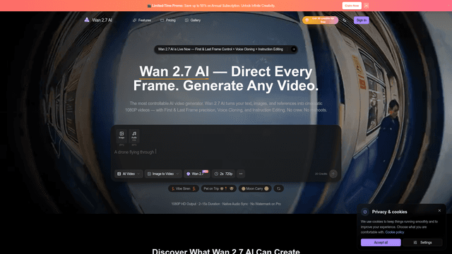 Wan 2.7 AI Video Generator screenshot 2