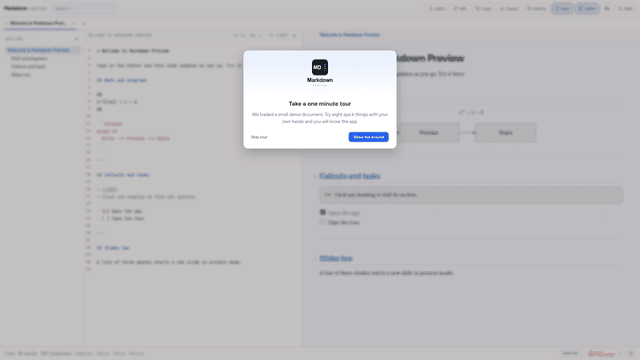 Markdown Preview: free live editor with math & diagrams screenshot 2