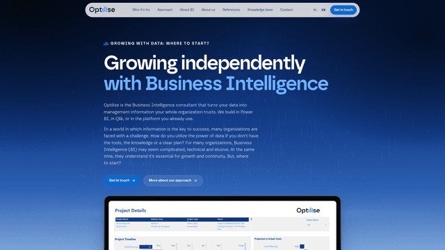 Power BI & Business Intelligence Consultant | Optilise screenshot 2
