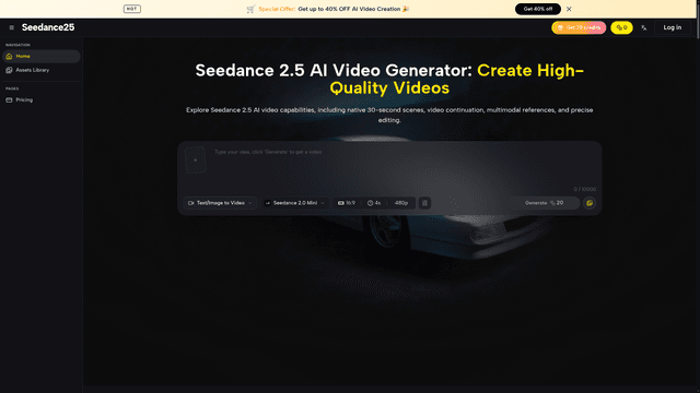 Seedance 2.5 AI Video Generator: High-Quality Videos Online screenshot 2