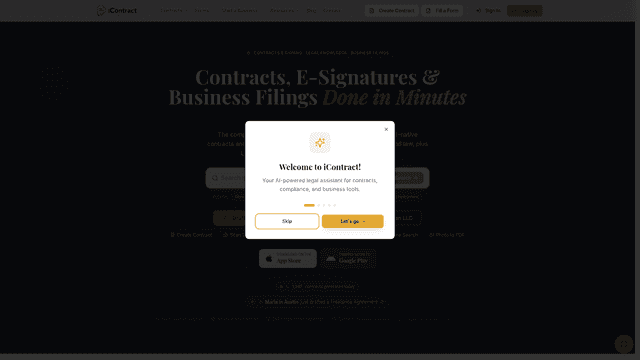 iContract — Contracts, E-Signatures & LLC Filings screenshot 2