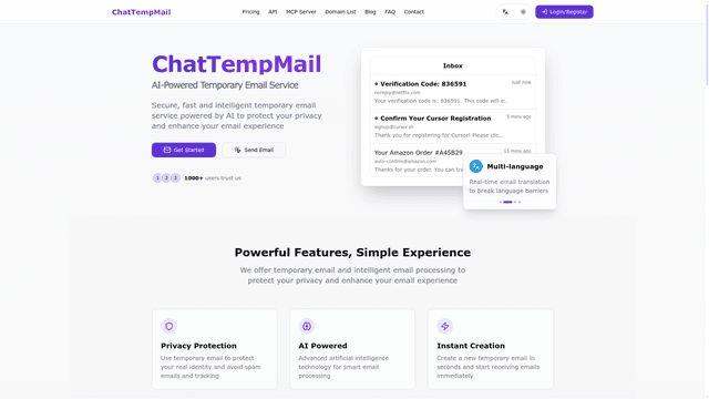 ChatTempMail screenshot 1