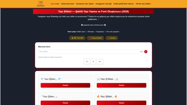 Yazı Stilleri screenshot 1