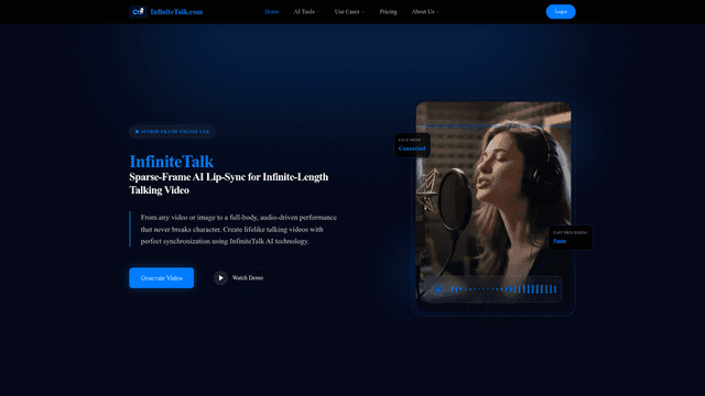InfiniteTalk -  AI Lip-Sync Talking Video Generator screenshot 1