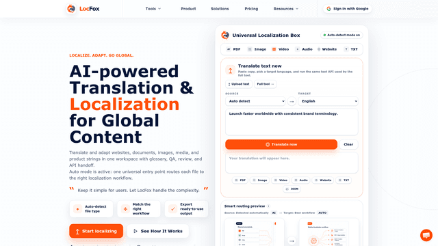 LocFox | AI Localization Platform for Translation Workflows screenshot 2