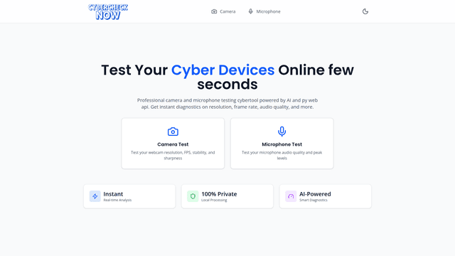 CyberCheck Now | Check your Camera & Microphone for free screenshot 2