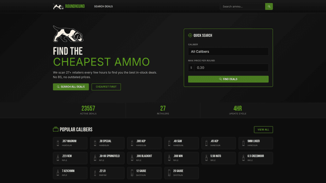 RoundHound - Find the Cheapest Ammo Online screenshot 2