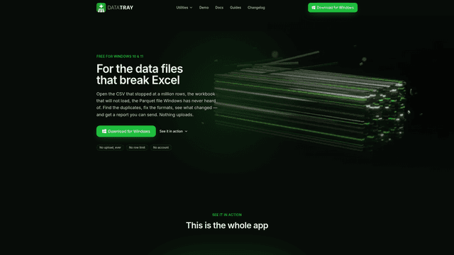 DataTray — a Windows data utility belt screenshot 2