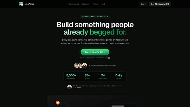 IdeaPanda: Find business ideas worth building. screenshot 2
