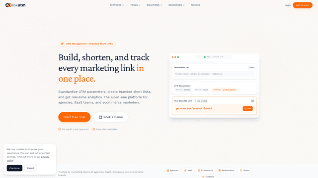 linkutm - UTM Link Management, Short Links & Analytics screenshot 2