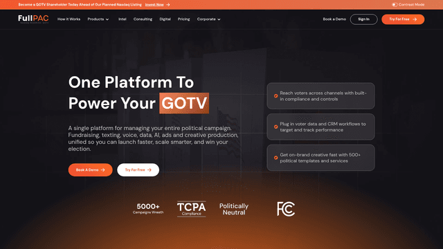 FullPAC | GOTV Campaign Platform — Texting, Voice & Data screenshot 2