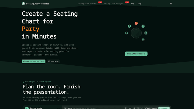 Free Seating Chart Generator ｜ Wedding & Even Seat Planner screenshot 1