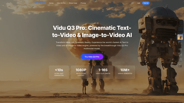 Vidu Q3 Pro AI Video Generator screenshot 2