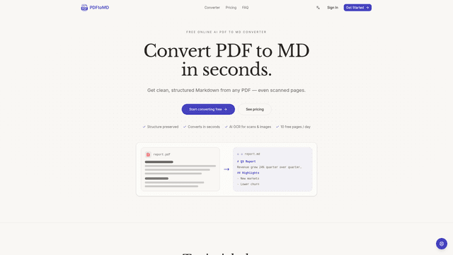 PDFtoMD screenshot 2