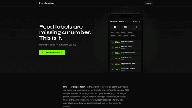 ProteinLedger screenshot 2