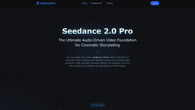 Seedance 2.0 Pro – Audio-Driven 2K AI Video Generator screenshot 2