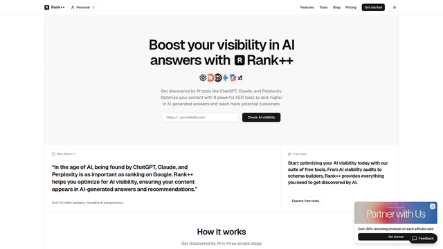 Rank++ - Boost Your AI Visibility screenshot 2