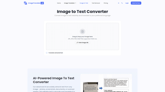 Image to Text - Extract And Translate Text from Images screenshot 2