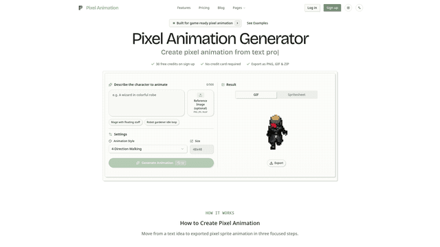 Pixel Animation Generator for Sprites & Spritesheets screenshot 2