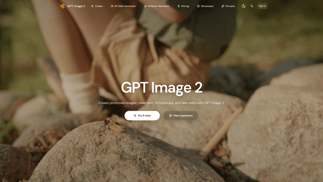 GPT Image 2 — Free AI Generator for Text, UI, Photos & Video screenshot 1