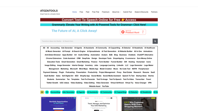ATOZAITOOLS - Discover the Best AI Tools and Technologies screenshot 1
