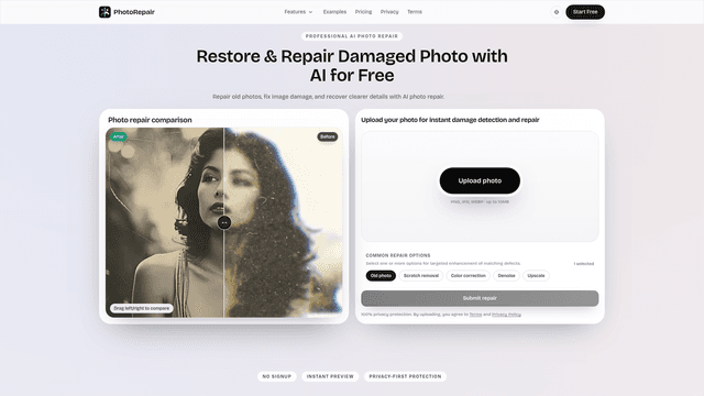 Photo Repair - Restore & Repair Damaged Photo with AI screenshot 1