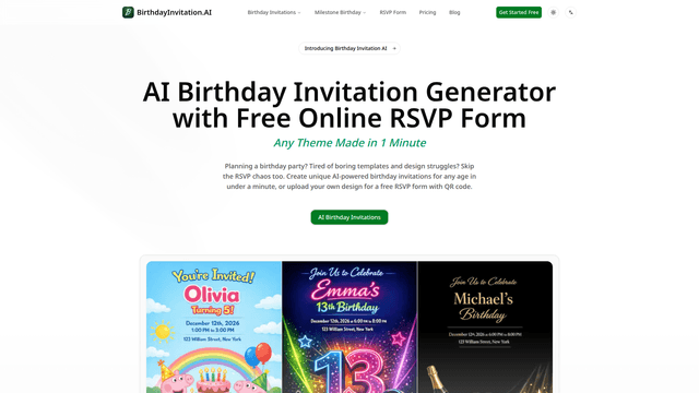 Birthday Invitation AI screenshot 2