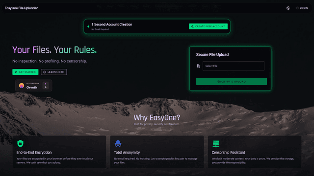 EasyOne File Uploader screenshot 1