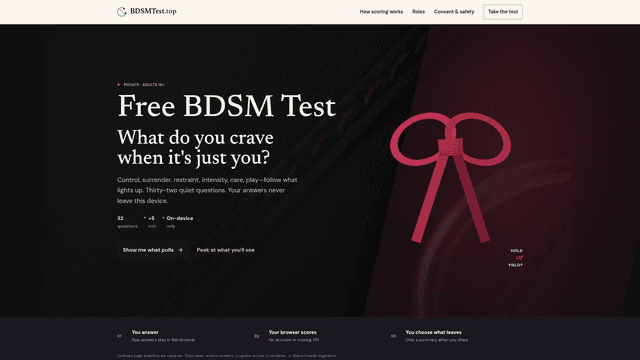 BDSM Test: Free Kink Preference Quiz | BDSMTest.top screenshot 2
