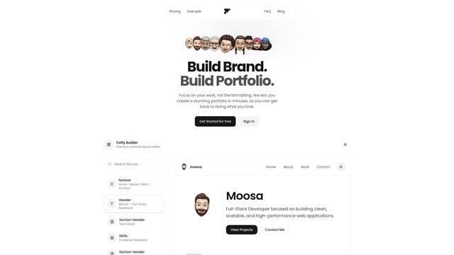 Folify | Free Portfolio Builder for Creators screenshot 2