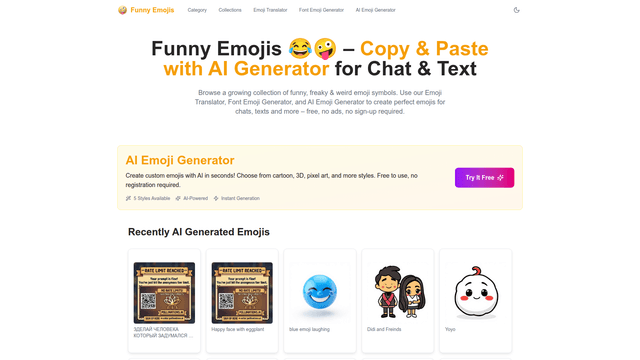 Funny Emojis Copy & Paste with AI Generator for Chat & Text screenshot 2