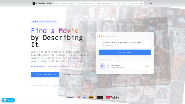 Find a Movie by Describing It - Movie Plot & Quote Finder screenshot 1