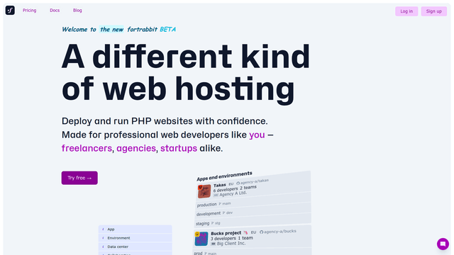 fortrabbit - PHP hosting for developers screenshot 2