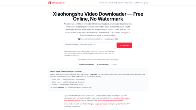 Xiaohongshu Video Downloader screenshot 2
